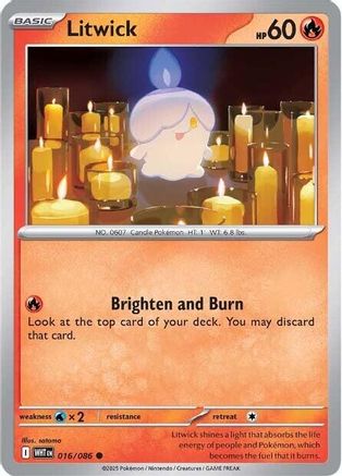 Image of Litwick 016/086  SV White Flare - Common
