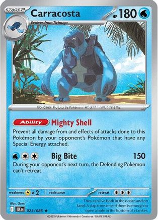 Image of Carracosta 023/086  - Reverse Holofoil SV Black Bolt - Rare