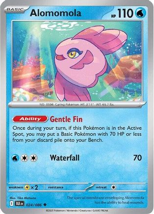 Image of Alomomola 024/086  - Reverse Holofoil SV Black Bolt - Uncommon