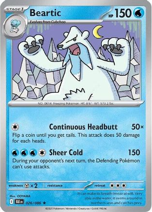 Image of Beartic 026/086  - Reverse Holofoil SV Black Bolt - Rare