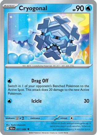 Image of Cryogonal 027/086  SV Black Bolt - Uncommon