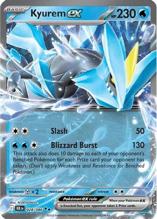 Image of Kyurem ex 028/086  - Holofoil SV Black Bolt - Double Rare