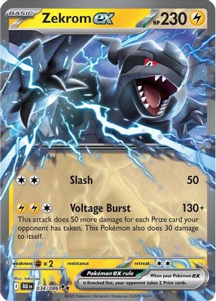 Image of Zekrom ex 034/086  - Holofoil SV Black Bolt - Double Rare
