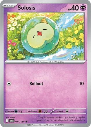 Image of Solosis 037/086  - Holofoil SV Black Bolt - Common