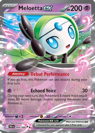 Image of Meloetta ex 044/086  - Holofoil SV Black Bolt - Double Rare
