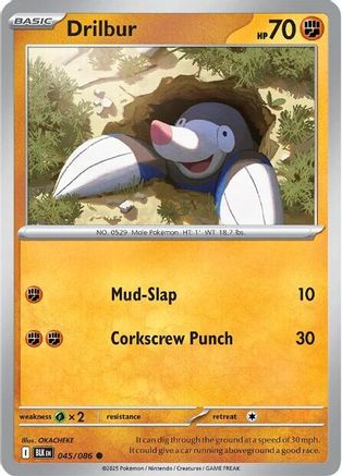 Image of Drilbur 045/086  - Holofoil SV Black Bolt - Common