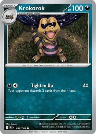 Image of Krokorok 058/086  SV Black Bolt - Common