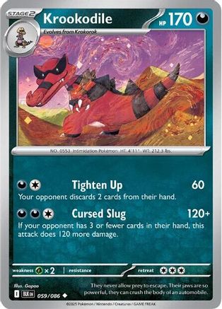 Image of Krookodile 059/086  - Holofoil SV Black Bolt - Uncommon
