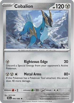 Image of Cobalion 066/086  - Holofoil SV Black Bolt - Rare