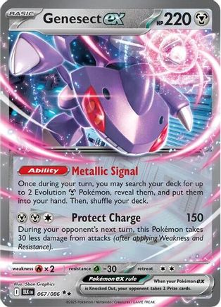 Image of Genesect ex 067/086  - Holofoil SV Black Bolt - Double Rare