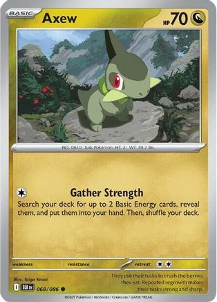 Image of Axew 068/086  SV Black Bolt - Common