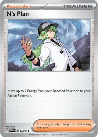 Image of N's Plan 083/086  - Reverse Holofoil SV Black Bolt - Uncommon