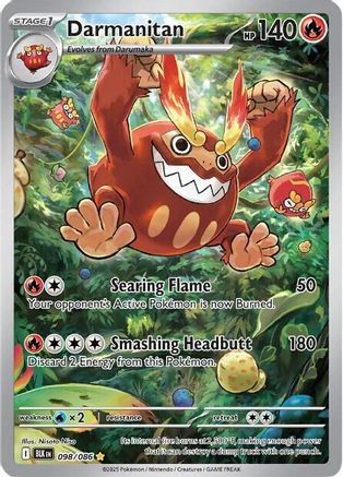 Image of Darmanitan 098/086  - Holofoil SV Black Bolt - Illustration Rare