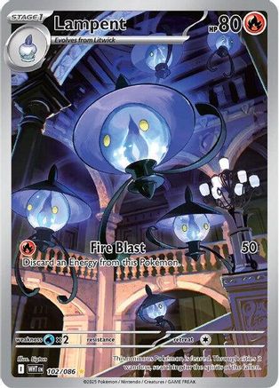 Image of Lampent 102/086  - Holofoil SV White Flare - Illustration Rare
