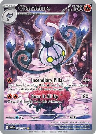 Image of Chandelure 103/086  - Holofoil SV White Flare - Illustration Rare