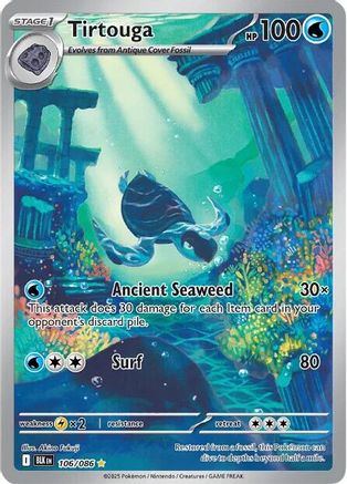 Image of Tirtouga 106/086  - Holofoil SV Black Bolt - Illustration Rare