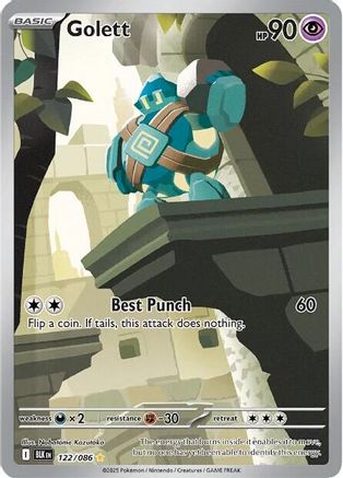 Image of Golett 122/086  - Holofoil SV Black Bolt - Illustration Rare
