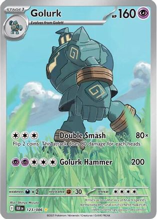 Image of Golurk 123/086  - Holofoil SV Black Bolt - Illustration Rare