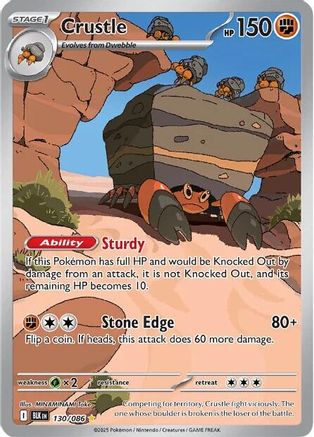 Image of Crustle 130/086  - Holofoil SV Black Bolt - Illustration Rare
