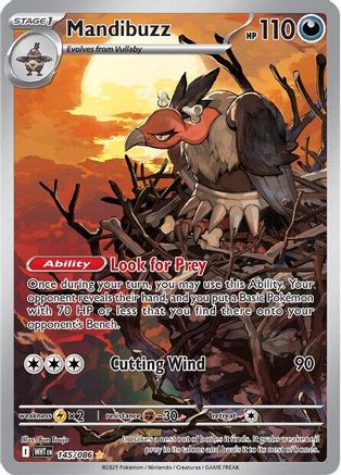 Image of Mandibuzz 145/086  - Holofoil SV White Flare - Illustration Rare