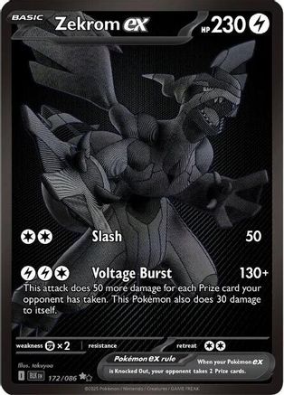 Image of Zekrom ex 172/086  - Holofoil SV Black Bolt - Black White Rare