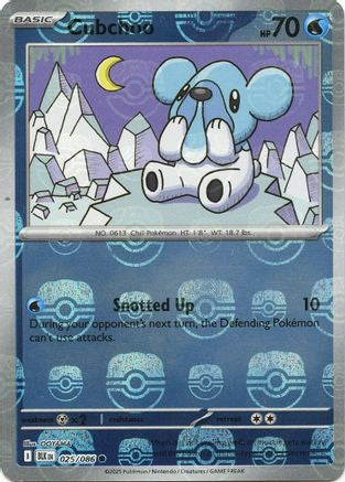 Image of Cubchoo (Master Ball Pattern) 025/086  - Holofoil SV Black Bolt - Common