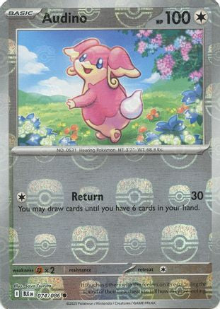 Image of Audino (Master Ball Pattern) 074/086  - Holofoil SV Black Bolt - Common