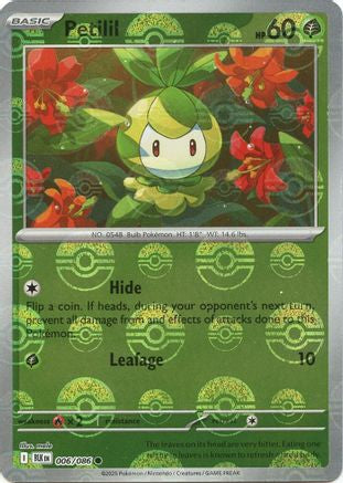 Image of Petilil (Poke Ball Pattern) 006/086  - Holofoil SV Black Bolt - Common