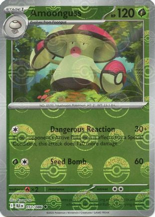 Image of Amoonguss (Poke Ball Pattern) 011/086  - Holofoil SV Black Bolt - Uncommon