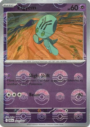 Image of Elgyem (Poke Ball Pattern) 040/086  - Holofoil SV Black Bolt - Common