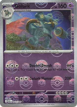 Image of Golurk (Poke Ball Pattern) 043/086  - Holofoil SV Black Bolt - Uncommon