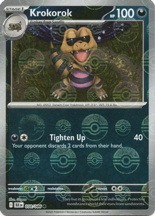 Image of Krokorok (Poke Ball Pattern) 058/086  - Holofoil SV Black Bolt - Common