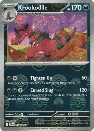 Image of Krookodile (Poke Ball Pattern) 059/086  - Holofoil SV Black Bolt - Uncommon