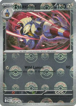 Image of Escavalier (Poke Ball Pattern) 060/086  - Holofoil SV Black Bolt - Common