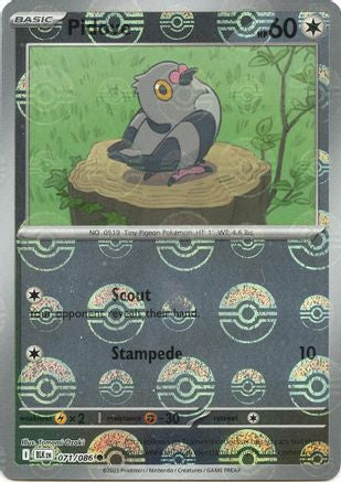 Image of Pidove (Poke Ball Pattern) 071/086  - Holofoil SV Black Bolt - Common