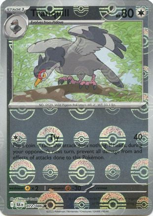Image of Tranquill (Poke Ball Pattern) 072/086  - Holofoil SV Black Bolt - Common