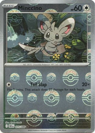 Image of Minccino (Poke Ball Pattern) 075/086  - Holofoil SV Black Bolt - Common