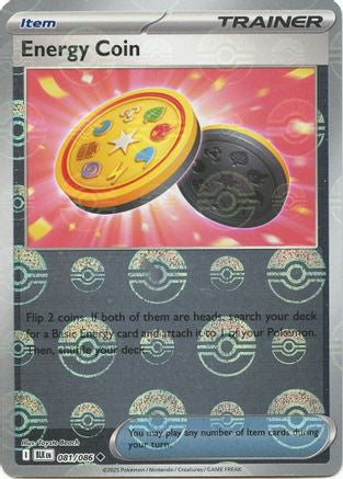 Image of Energy Coin (Poke Ball Pattern) 081  - Holofoil SV Black Bolt - Uncommon