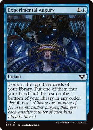 Image of Experimental Augury (EOC-073) - Commander: Edge of Eternities