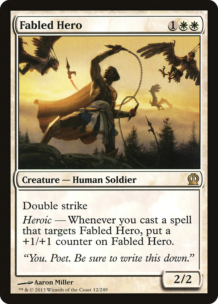 Image of Fabled Hero (THS-012) - Theros Foil