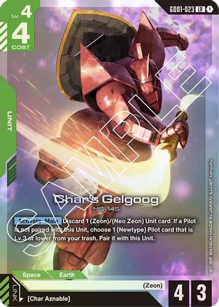 Image of Char's Gelgoog (GD01-023) - Newtype Rising Holofoil