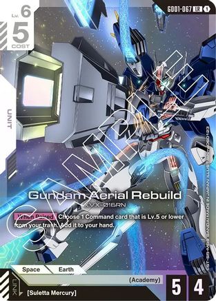 Image of Gundam Aerial Rebuild (GD01-067) - Newtype Rising Holofoil