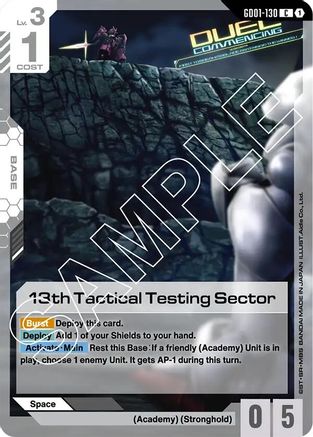 Image of 13th Tactical Testing Sector (GD01-130) - Newtype Rising