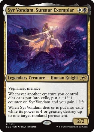Image of Syr Vondam, Sunstar Exemplar (EOE-231) - Edge of Eternities