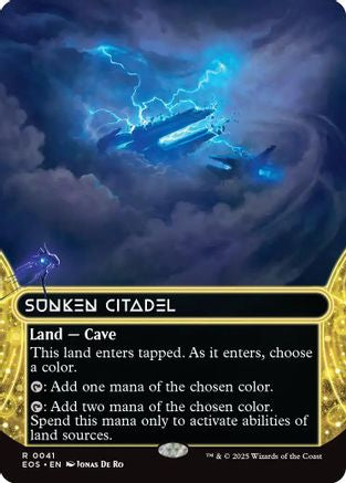 Image of Sunken Citadel (0041) (Borderless) (EOS-041) - Edge of Eternities: Stellar Sights Foil