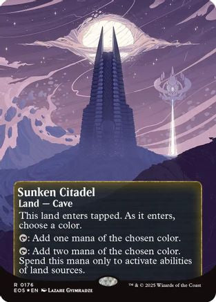 Image of Sunken Citadel (0176) (Borderless) (Galaxy Foil) (EOS-176) - Edge of Eternities: Stellar Sights Foil