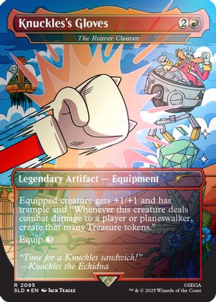 Image of Knuckles's Gloves - The Reaver Cleaver (Rainbow Foil) (SLD-2095) - Secret Lair Drop Series Foil