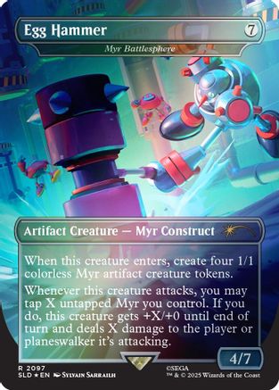 Image of Egg Hammer - Myr Battlesphere (Rainbow Foil) (SLD-2097) - Secret Lair Drop Series Foil