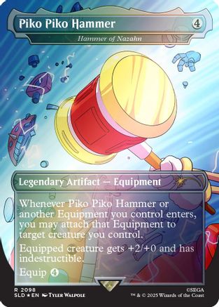 Image of Piko Piko Hammer - Hammer of Nazahn (Rainbow Foil) (SLD-2098) - Secret Lair Drop Series Foil
