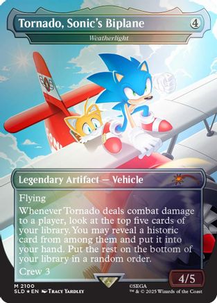 Image of Tornado, Sonic's Biplane - Weatherlight (Rainbow Foil) (SLD-2100) - Secret Lair Drop Series Foil